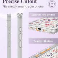 GVIEWIN for iPhone 16e Case with Screen Protector,[Non-Yellowing][Military-Grade Protection] Hard PC&TPU Bumper,Floral Shockproof Protective Clear Phone Case for iPhone 16E 2025(Floratopia/Colorful) - Image 7