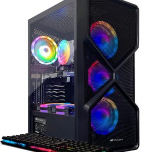 STGAubron Gaming PC Computer Desktop, GeForce RTX 2060 Super 8G, Intel Core I7 8th up to 4.1GHz, 16G DDR4, 1T SSD, WiFi 6 & BT 5.2, RGB Fan x6, Windows 11 Home