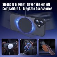 Designed for iPhone 16 Plus Case, Compatible with MagSafe, with Privacy Screen Protectors X2, [Camera Protection] [15FT Military Drop Protection] Shockproof Phone Case, 6.7", Black - Image 3