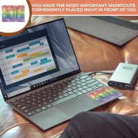 Synerlogic Word/Excel Windows Shortcut Sticker | Reference Guide Keyboard Shortcuts | Work from Home Essentials | Excel Shortcuts Cheat Sheet Laminated No-Residue Vinyl (Rainbow/Small) - Image 3