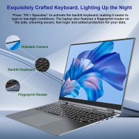 jumper 16 inch Convertible Laptop, 2 in 1 Laptop Computer with IPS FHD 360 Degree Touchscreen, 16GB DDR4 640GB Storage, Fingerprint Reader, WiFi 6, 53.2WH, Backlit Keyboard, Type-C, 1 Year Office 365 - Image 7