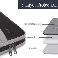 Ytonet Laptop Case, 15.6 inch TSA Laptop Sleeve Computer Bag Water Resistant Computer Case Carrying Cover Compatible for Lenovo, HP, Dell, Asus Notebook, Gifts for Men Women, Grey - Image 2