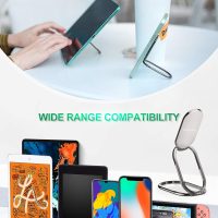 Phone Ring Holder Finger Kickstand 360°Rotation Cellphone Back Grip Foldable Cell Phone Stand for Desk Compatible with iPhone iPad Smartphones Tablets - Image 7