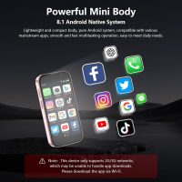 Mini Phone World's Smallest 3.0" HD Touch Screen Mini Smartphone Unlocked Android Compact Mobile Phone for Students Cell Phone wih Quad-Core Dual SLM Face lD 2GB+16GB Pink - Image 6