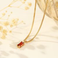 Gold Necklaces for Women 14K Gold Plated Emerald Birthstone Dainty 12 Months Cubic Zirconia Pendant with Adajustable Link Personlalized Birthday Gifts for Women Trendy Jewelry - Image 5
