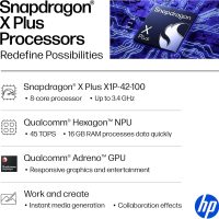 HP OmniBook 5 14 inch Next Gen AI PC, OLED Display, Snapdragon X Plus X1P-42-100, 16 GB RAM, 1 TB SSD, Qualcomm Adreno GPU, Windows 11 Home, Copilot+ PC, Glacier Silver, 14-he0099nr - Image 9
