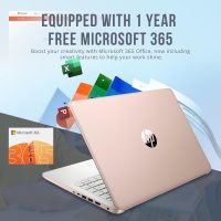HP Stream 14" HD BrightView Laptop, Intel Celeron N4120, 16GB RAM, 416GB Storage (128GB eMMC + 288GB Docking Station Set), Intel UHD Graphics, 720p Camera, Wi-Fi, 1 Year Office 365, Win 11 S, Gold - Image 5