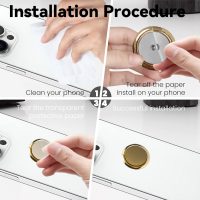 Metal Cell Phone Ring Holder Finger Ring Stand, 360 Degree Rotation Ring Kickstand Grip Holder for Magnetic Car Mount, Gold - Image 7
