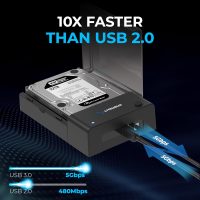 SABRENT USB 3.0 to SATA External Hard Drive Lay-Flat Docking Station for 2.5 or 3.5in HDD, SSD [Support UASP] (EC-DFLT) - Image 6