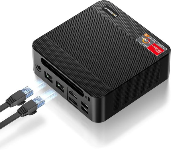 P4 Mini PC, Mini Computers, AMD Ryzen 7 5825U (up to 4.5GHz) Gaming PC, 32GB DDR4 1TB PCIe SSD Desktop Computers, 4K Triple Display, Dual LAN 2.5G, Wi-Fi 6E/BT5.2, for Gaming, Office & Design