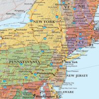 24x36 United States, USA Classic Elite Wall Map Mural Poster (Paper Folded) - Image 3