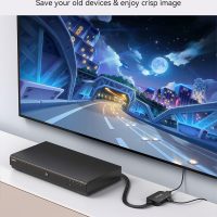 RCA to HDMI Adapter, AV to HDMI 3RCA CVBs Composite Video Audio Converter Adapter for TV Stick/Roku/Apple TV/PC/Laptop/Xbox/HDTV/DVD (with hdmi Cable & USB Cable) - Image 4