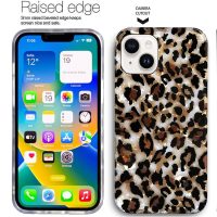 J.west Case Compatible with iPhone 14 Case,Luxury Sparkle Translucent Clear Vintage Leopard Print Soft Silicone Cover for Girls Women Protective Phone Case for iPhone 14 6.1 inch Cheetah - Image 3