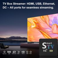 Streaming Media Player Converts Regular TV to Smart TV 4K Resolution Chromecast Built-in Android 14.0 OS Quad-Core Processor WIFI6 Bluetooth Bluetooth Voice Remote 2GB+8GB Memory (M9-8K) - Image 6