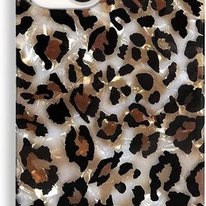 J.west Case Compatible with iPhone 14 Case,Luxury Sparkle Translucent Clear Vintage Leopard Print Soft Silicone Cover for Girls Women Protective Phone Case for iPhone 14 6.1 inch Cheetah