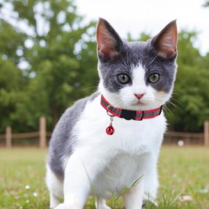 Reflective Cat Collar with Bell, Set of 1, Solid Color Safety Cat Collar, Nylon, Mixed Colors, Pet Collar, Detachable Cat Collar Charms