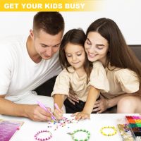 Dowsabel Clay Beads Bracelet Making Kit for Beginner, 5000 Pcs Preppy Polymer Clay Beads with Charms Kit for Jewelry Making, DIY Arts and Crafts Birthday Gifts Toys for Kids Age 6-13 - Image 4