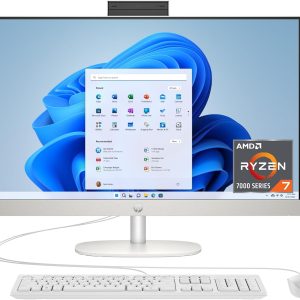 HP 27 inch All-in-One Desktop PC, FHD Display, AMD Ryzen 7 7730U, 32 GB RAM, 1 TB SSD, AMD Radeon Graphics, Windows 11 Home, 27-cr0012 (2024)