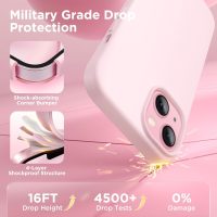 GolbinBox Magnetic for iPhone 15 Case, Compatible with MagSafe, [Soft Anti-Scratch Microfiber Lining], Slim Liquid Silicone Shockproof Protective Phone Case for iPhone 15 6.1 inch, Chalk Pink - Image 4