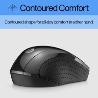 HP X3000 G3 Wireless Mouse - Black, 15-Month Battery, Side Grips for Control, Travel-Friendly, Blue LED, Powerful 1600 DPI Optical Sensor, Compatible with Wins PC/Laptop, Mac, Chromebook (683N7AA) - Image 4