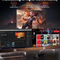 Beelink Mini PC, SER5 MAX Ryzen 7 6800U (8C/16T, Turbo 4.7GHz), 32GB LPDDR5 RAM 1TB PCIe4.0 SSD, Mini Desktop Computers Support 4K Triple Display/WiFi 6/BT5.2/DP+HDMI+USB-C/RJ45 1000M LAN - Image 6
