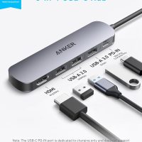 Anker USB C Hub, 5-in-1 USB Hub for Laptops, 4K HDMI Multiport Adapter with 90W Max Power Delivery, USBC & USBA Data Ports USB C Dongle, Compact for MacBook, Dell, and More (Charger Not Included) - Image 2