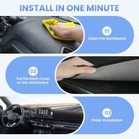 Dash Cover for 2025 2024 2023 Honda HR-V Dashboard Cover Mat for HR-V Accessories Sunshade Nonslip Mesh Protector No Glare HRV Protector Sunshield Black Trim - Image 6