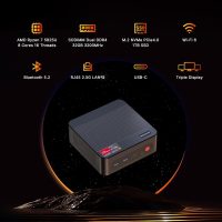 P4 Mini PC Desktop Computers, AMD Ryzen 7 5825U (up to 4.5GHz), 32GB DDR4, 1TB PCIe SSD, Dual LAN 2.5G & Wi-Fi 6E & BT5.2, 4K Triple Display, Compact Silent PC for Gaming, Office, Design - Image 2