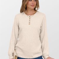 ANRABESS Womens Long Sleeve Henley Shirts Button Down Tunic Tops Fall Lightweight Sweaters Business Casual Blouses 2025 - Image 7