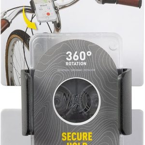 Nite Ize Squeeze Rotating Smartphone Bar Mount - Bike Mount Phone Holder for Handlebars - Phone Holster Accessories - Rotating Phone Holder with Easy-to-Squeeze Levers - Translucent