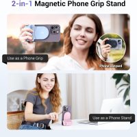 Magnetic Smartphone Shooting Holder Phone Hand Grip Handle Snap On Phone Stand with Tripod Mount & Wireless Shutter Remote for iPhone 16 15 14 13 12 Pro Max Android Cellphone Vlog Video Photography - Image 2