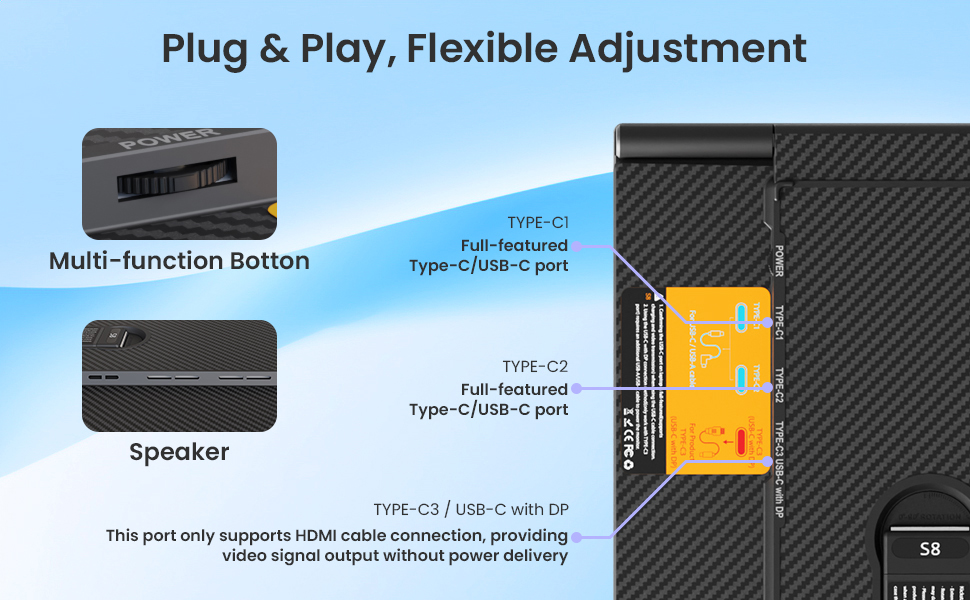 Plug &amp; Play, Flexible Adjustment