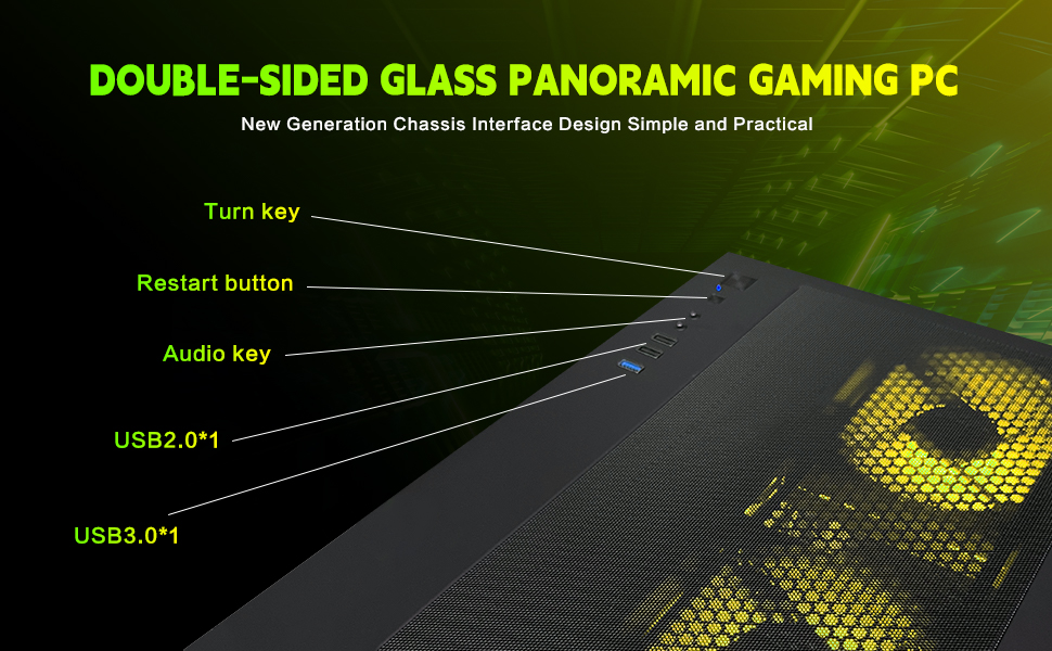 DOUBLE-SIDED GLASS PANORAMIC GAMING PC