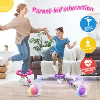 Flooyes Skip Ball for Kids, Ankle Skip Ball Toy with Counter, Timer and Cal Calculator, Girl Birthday Gifts for Age 6 7 8 9 10+, Rechargeable Colorful Flash Wheel Skip Ball for Girls Women - Image 6