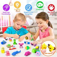 70 Pack Animal Erasers for Kids Bulk Desk Pets Classroom Prizes Treasure Box Toys for Classroom Supplies, 3D Puzzle Mini Erasers Pencil Eraser Back to School Supplies for Kids Party Favors (Random) - Image 5