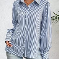 Zeagoo Womens Shirts Button Down Printed Lantern Long Sleeve Blouse Fashion Casual Tops 2025 - Image 3