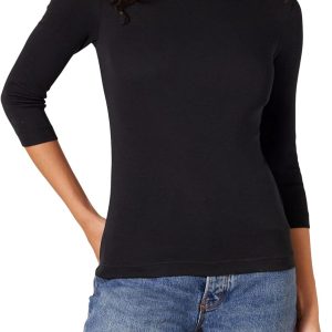 Amazon Essentials Women's Slim-Fit 3/4 Sleeve Boat Neck T-Shirt