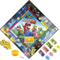 Monopoly Junior Super Mario Edition Board Game, Fun Kids' Ages 5 and Up, Explore The Mushroom Kingdom as Mario, Peach, Yoshi, or Luigi (Amazon Exclusive) - Image 2