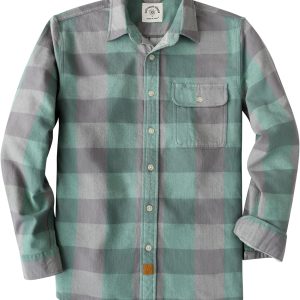 Dubinik®Mens Flannel Shirts Long Sleeve Flannel Shirt for Men Warm Casual Soft Cotton Button Down Plaid Mens Flannel Shirt