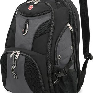SwissGear 1900 Scansmart TSA 17 Laptop Backpack, Grey/Black, 19-Inch