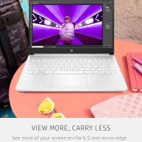HP 14 Laptop, Intel Celeron N4020, 4 GB RAM, 64 GB Storage, 14-inch Micro-edge HD Display, Windows 11 Home, Thin & Portable, 4K Graphics, One Year of Microsoft 365 (14-dq0040nr, Snowflake White) - Image 7