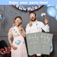 Green Invitation For Baby Shower Party, 15 Minimalism Double Sided invites With Envelopes For Boys And Girls, Baby Announcement, Gender Reveal, Activity Decorations-A134 - Image 5
