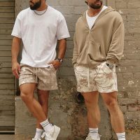 BOOMLEMON Mens Mesh Graphic Print Shorts Fashion Designer Workout Shorts Retro Casual Cool Streetwear Short Pants - Image 3