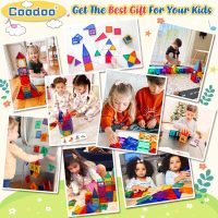 60 PCS Magnetic Building Tiles Kids Toys STEM Magnetic Blocks Sensory Toys Kids Games Magnet Building Toy for Boys and Girls Aged 3+, Kid Brain Development Preschool Kindergarten Toddler Toy - Image 4