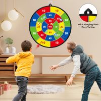 Large Dart Board for Kids, Kids Double-Sided Dart Board with Sticky Balls and Darts, Indoor/Outdoor Sport Fun Party Play Game Toys, Gifts for 3 4 5 6 7 8 9 10 11 12 Year Old Boys Girls - Image 7