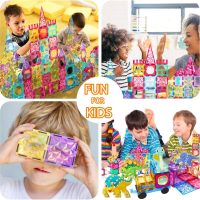 Jasonwell 110PCS Magnetic Tiles Building Blocks Set for Boys Girls Preschool Educational Magnet Construction Kit Stacking STEM Toys Christmas Birthday Gifts for Kids Toddlers 3 4 5 6 7 8 9 + Year Old - Image 8