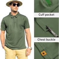 ZITY Mens Polo Shirt Short Sleeve Sports Tactical T-Shirt Athletic Golf Polos Daily Casual Stylish Collared Shirts for Men - Image 2