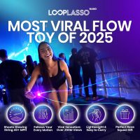 Loop Lasso NANO Glow in the Dark Rave Toys with Built-in UV Blacklight - Interactive Rope Launcher STEM Toy - Viral Flow and String Shooter Toy for Kids and Adults - Image 2