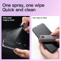 Touchscreen Screen Cleaner Kit 2 Pcs, Phone, Tablet and Car Screen Cleaner, Two in One Spray and Microfiber Cloth(Grey&Pink) - Image 4