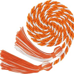 Bachelor's Matching Honor Cord, Graduation Matching, Bachelor's Matching, 2025 Graduation Ceremony Cord for Graduation, Orange and White